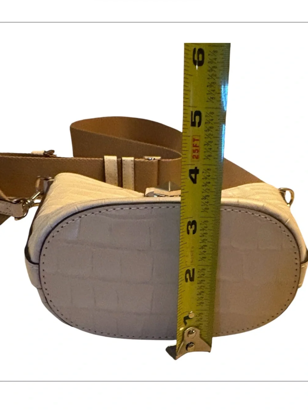 Kate Spade New York Audrey Mini Croc Embossed Bucket Crossbody Bag